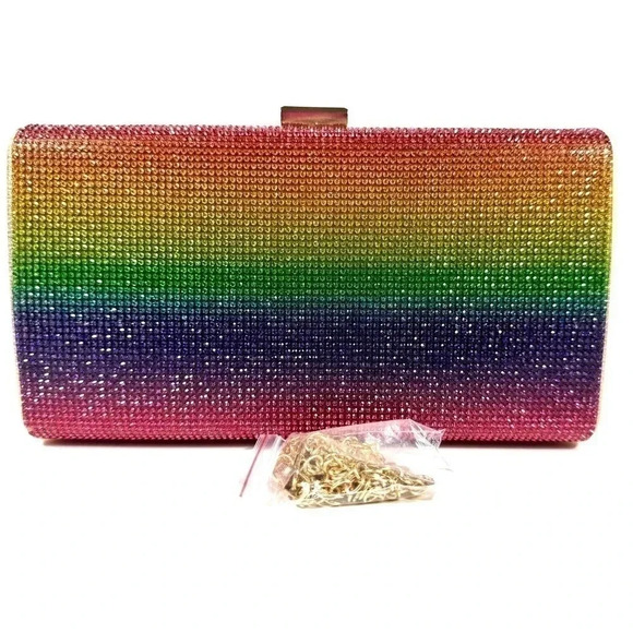 Fashion Handbags - NWT Glamour Crystal Evening Clutch Purse